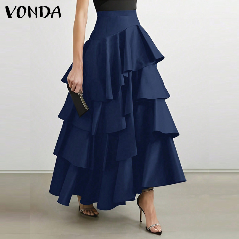 Women'S Fashion Layering - VONDA Plus Size 5XL Gonna lunga