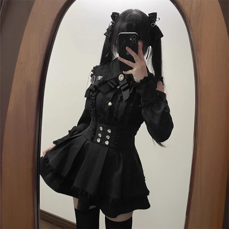 Women'S Y2K Fashion Aesthetic - Completo da Donna Jirai Kei in