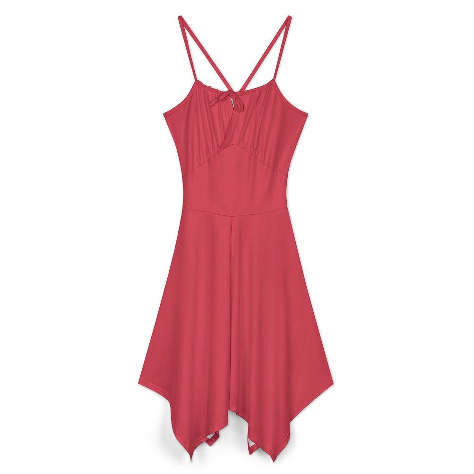 Smocked Dress Women - Abito grembiule floreale paprika per donna