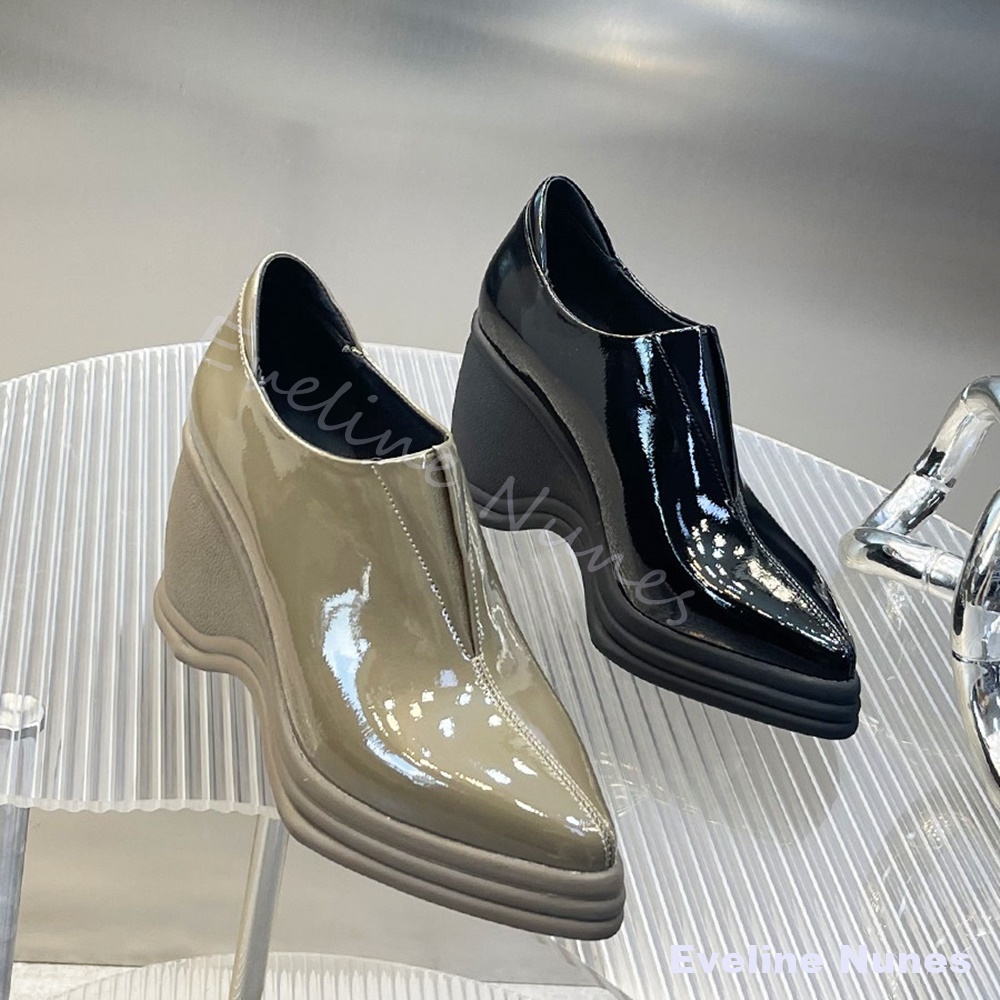 Women'S Fashion Layering - Scarpe con zeppa a punta a