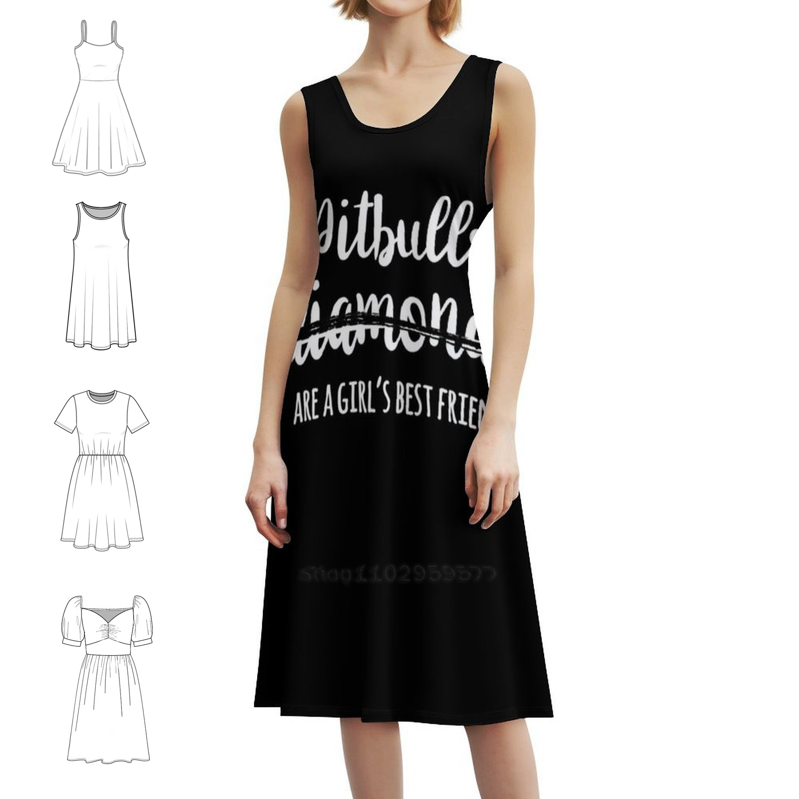 Smocked Dress Women - Pitbulls sono un vestito grembiule floreale