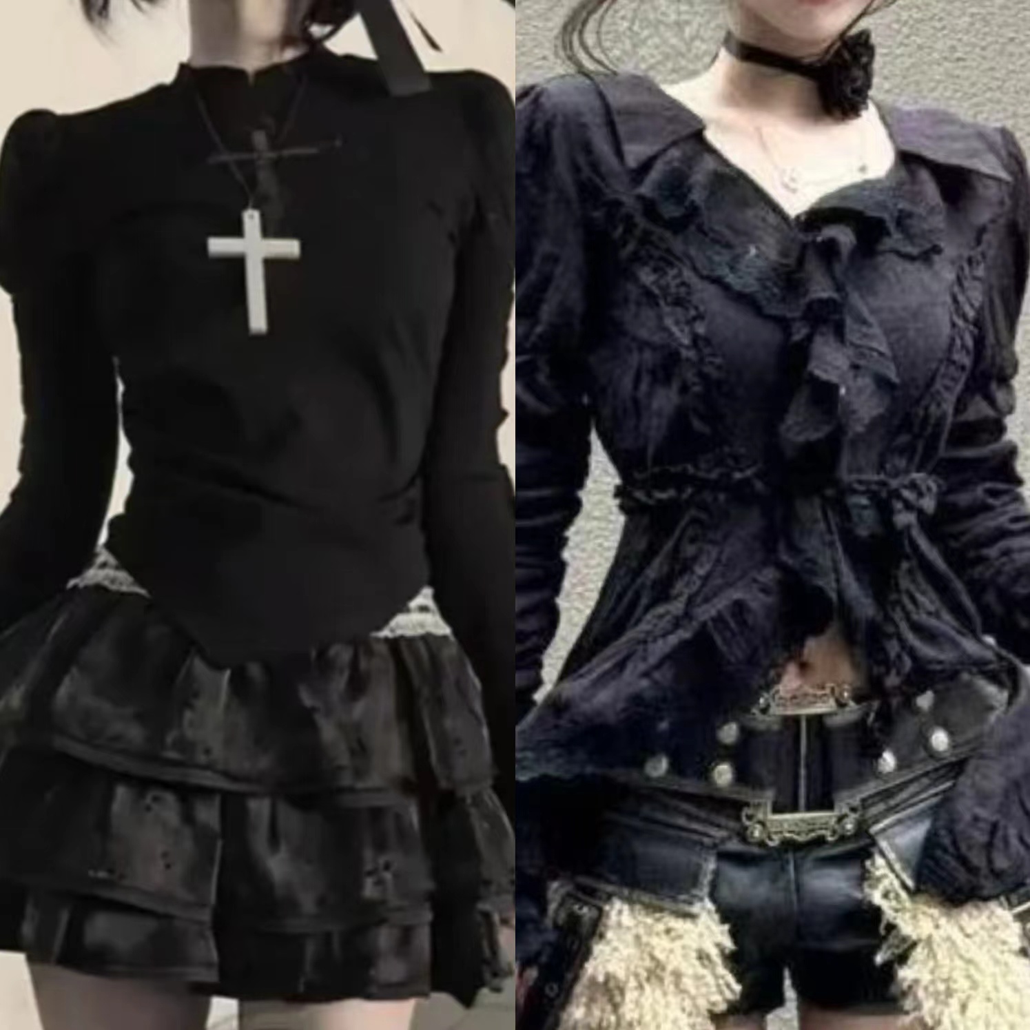 Women'S Y2K Fashion Aesthetic - Camicie corte in pizzo senza maniche