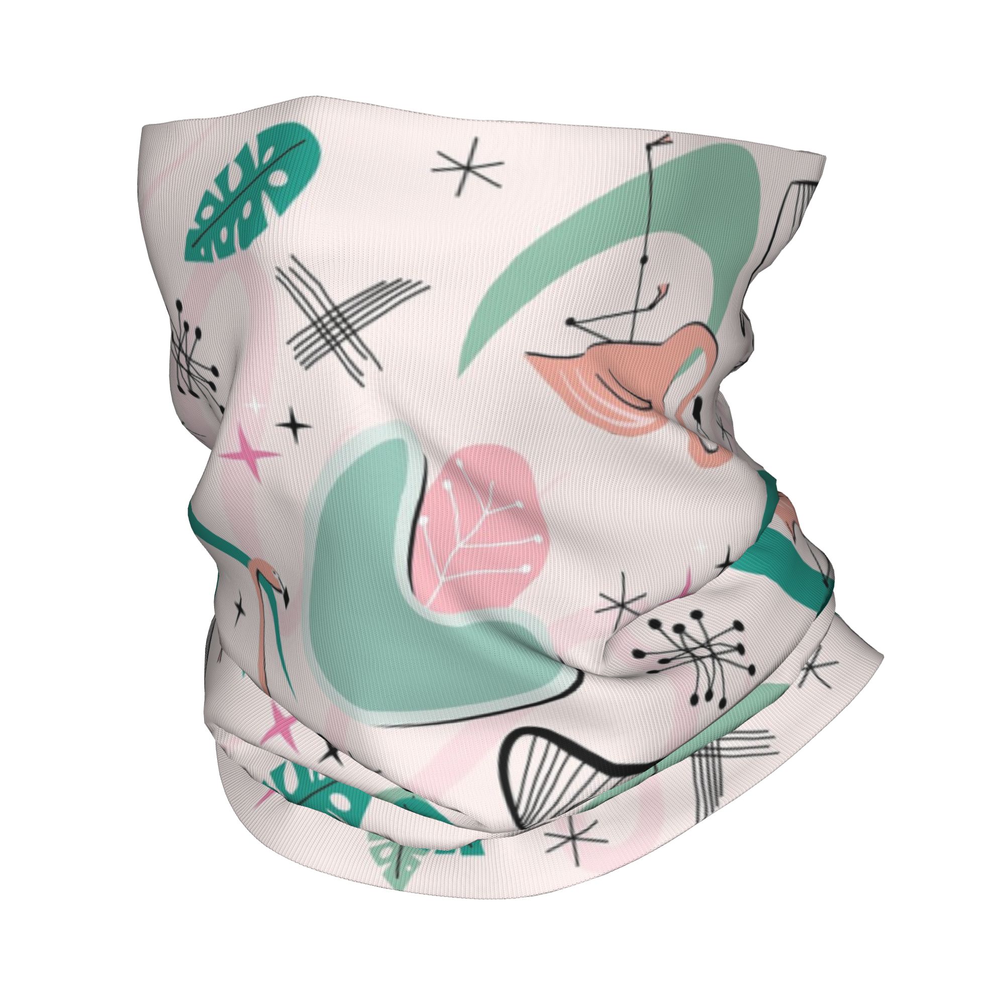 Women'S Fashion In The 50S - Atomic 50s Flamingo Bandana Neck Gaiter