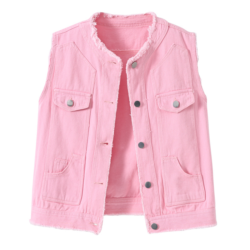 Women'S Fashion Vest Tops - Gilet in denim da donna senza