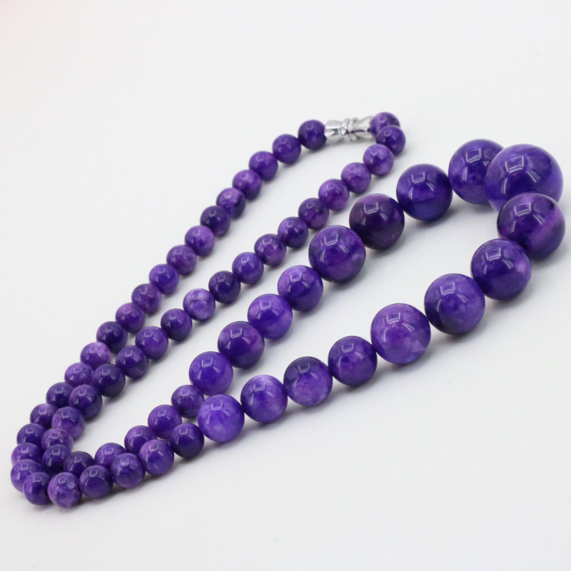 Women'S Fashion Retailers - Charoite rotonda pietra tallone catena torre