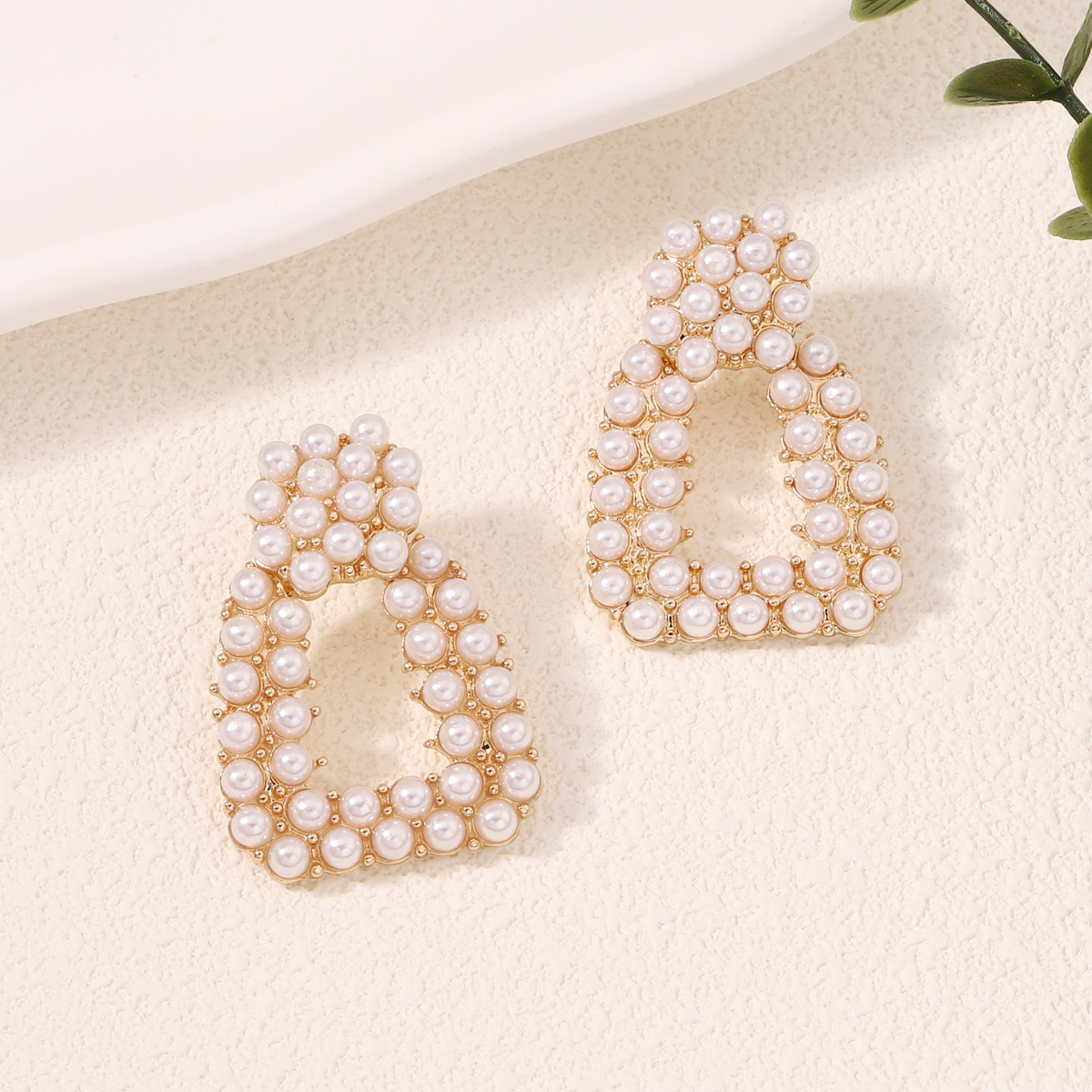 Women'S Fashion E Commerce - Nuovi Orecchini Geometrici con Perle, Tendenza