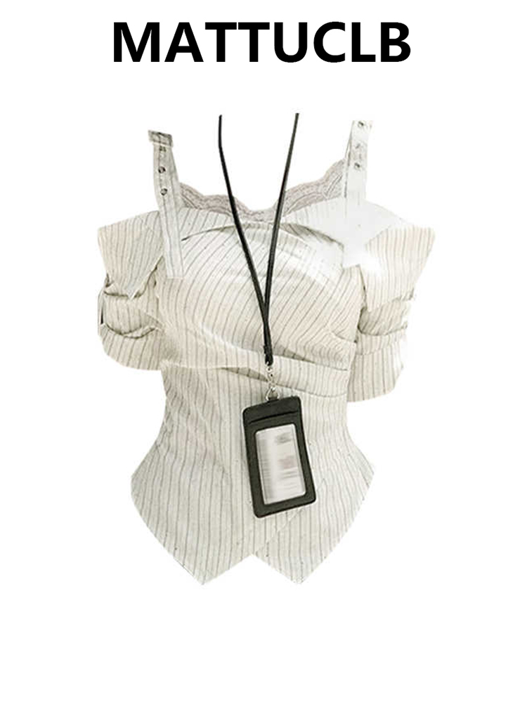 Women'S Y2K Fashion Aesthetic - Camicia a Righe Estiva da Donna
