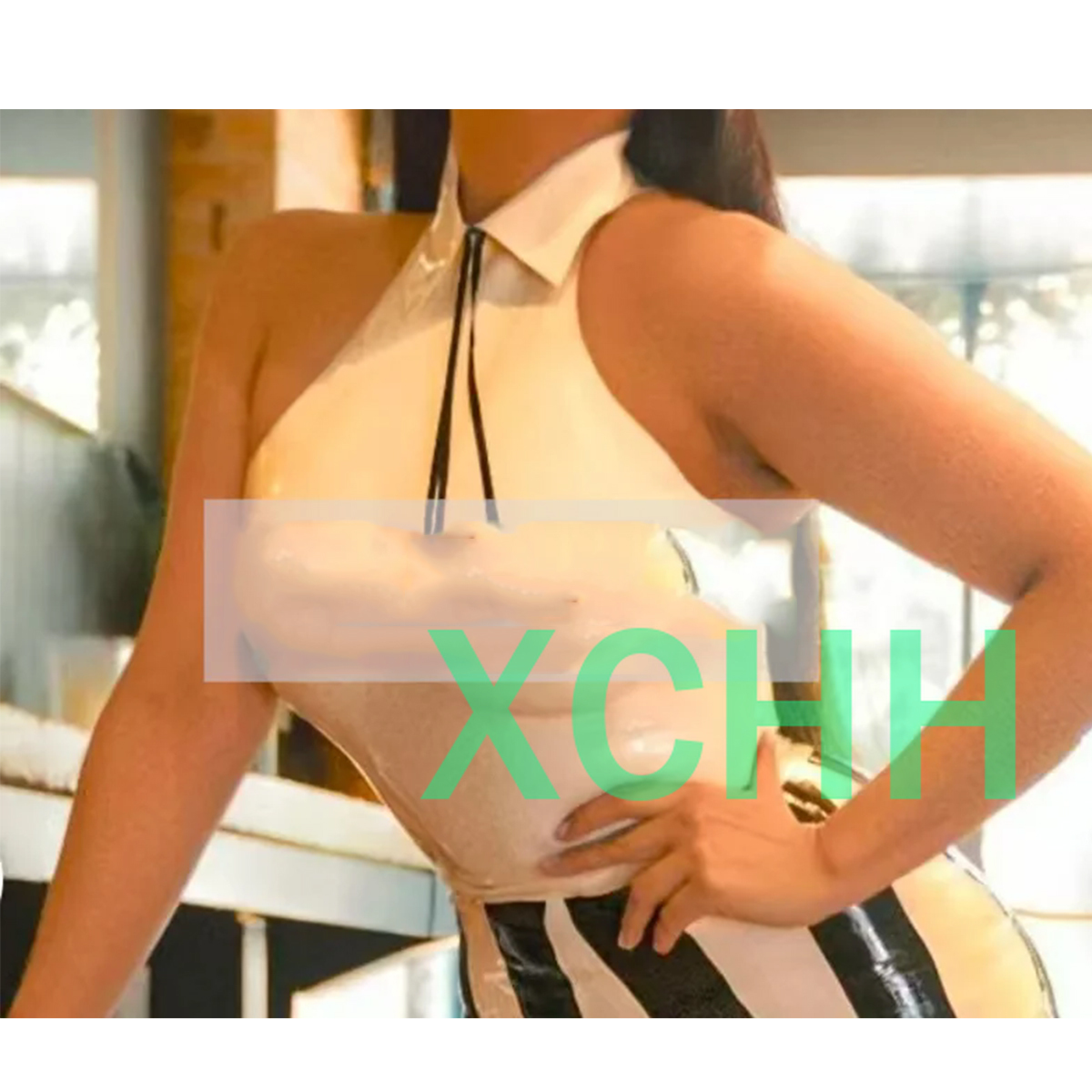 Women'S Fashion Vest Tops - Top in Lattice Naturale Sexy da