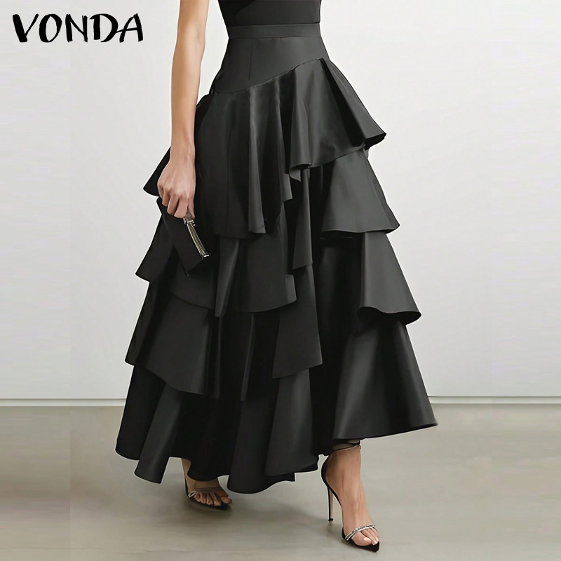 VONDA Plus Size 5XL Gonna lung - Women'S Fashion Layering recensione e prezzo