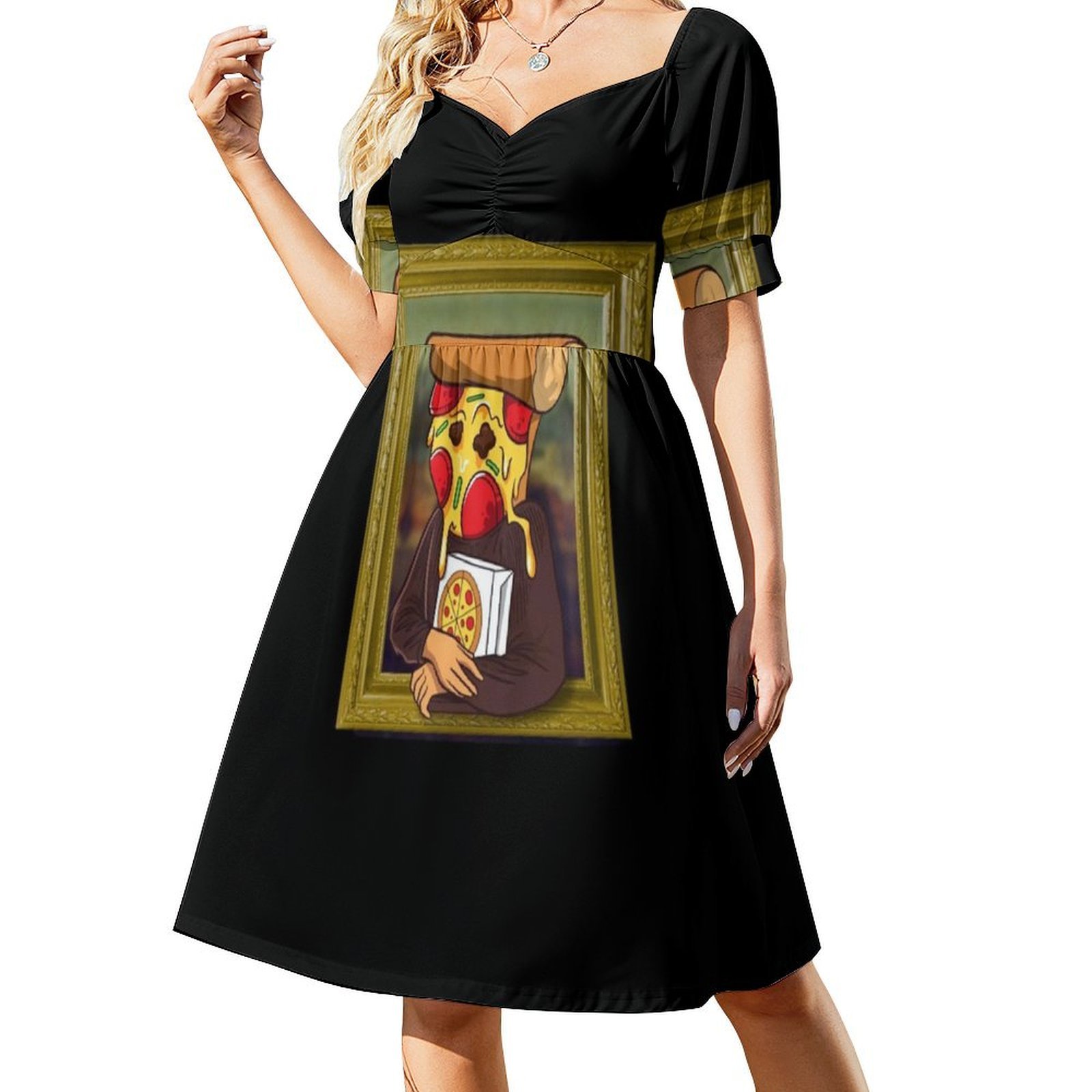 The Pizza Mona Lisa Divertente - Smocked Dress Women recensione e prezzo