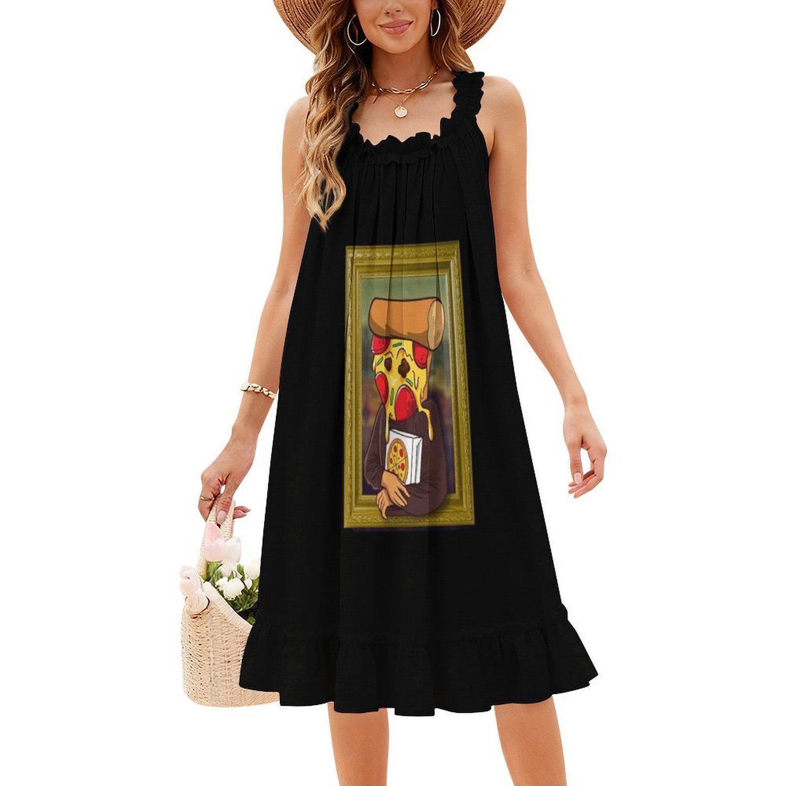 The Pizza Mona Lisa Divertente - Smocked Dress Women recensione e prezzo