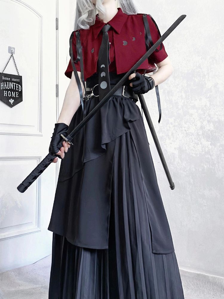 2025 New Gothic Vintage Elegan - Belted Shirt Dress recensione e prezzo