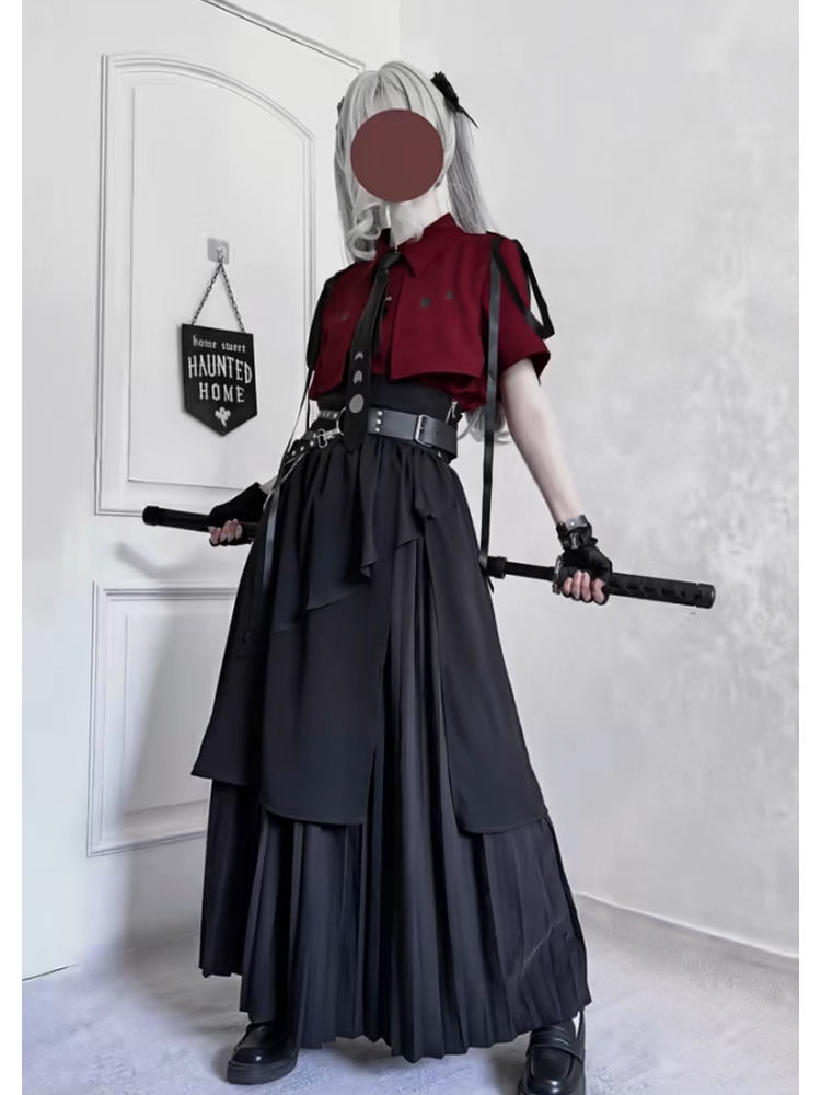 2025 New Gothic Vintage Elegan - Belted Shirt Dress recensione e prezzo