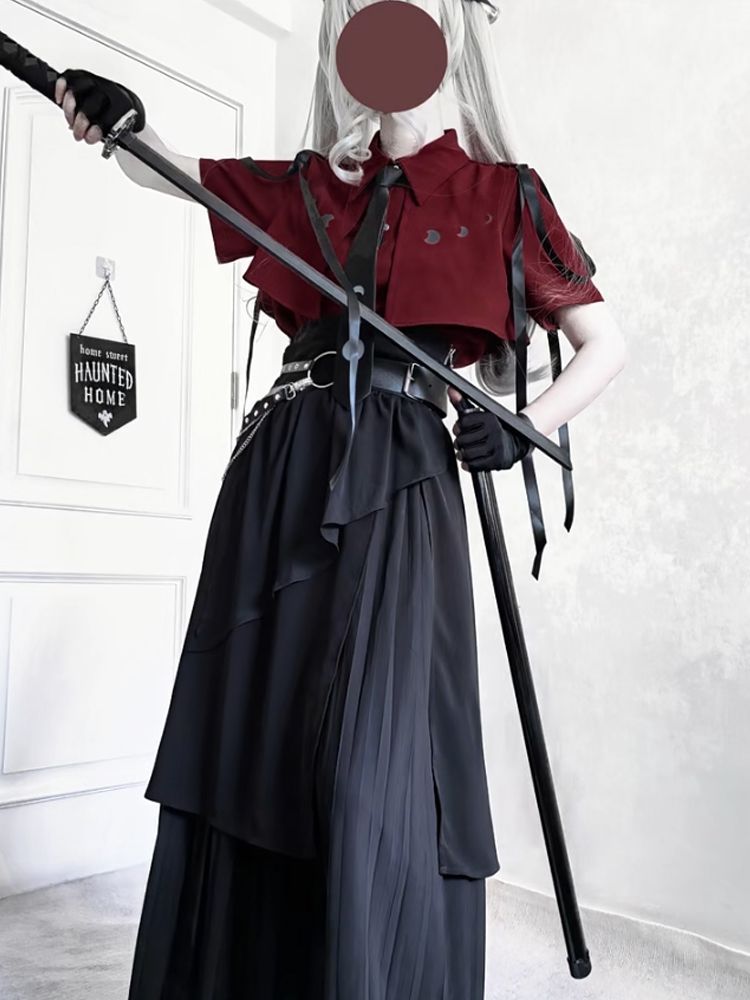 2025 New Gothic Vintage Elegan - Belted Shirt Dress recensione e prezzo