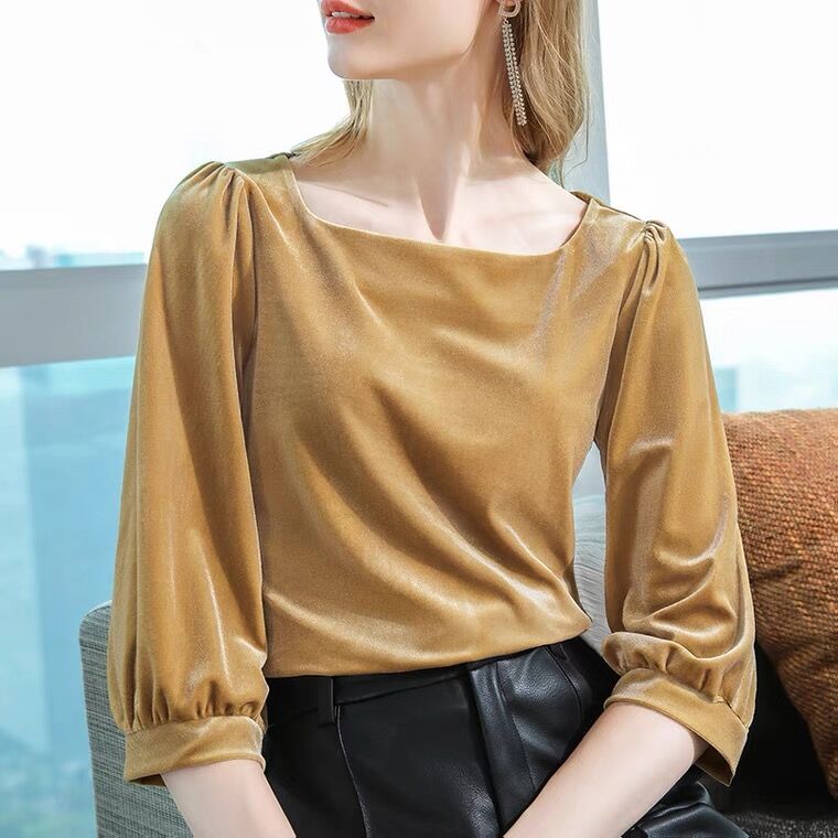 Camicia in velluto con collett - Women Fashion Blouse recensione e prezzo
