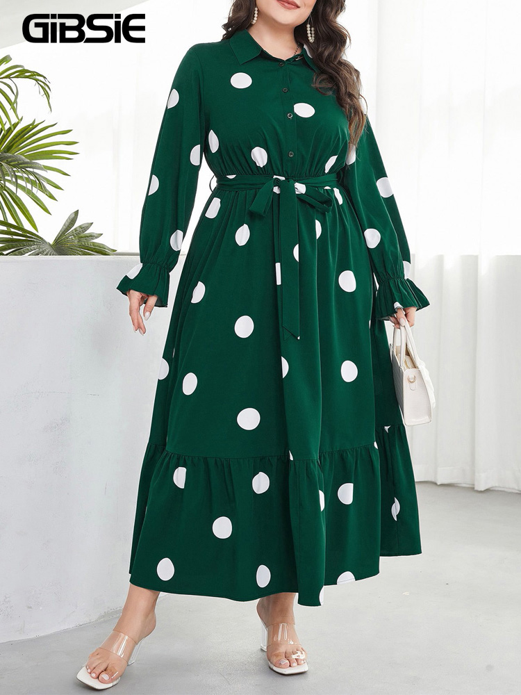 GIBSIE Vestito Camicia a Pois  - Belted Shirt Dress recensione e prezzo