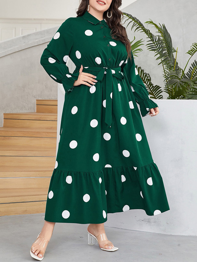 GIBSIE Vestito Camicia a Pois  - Belted Shirt Dress recensione e prezzo