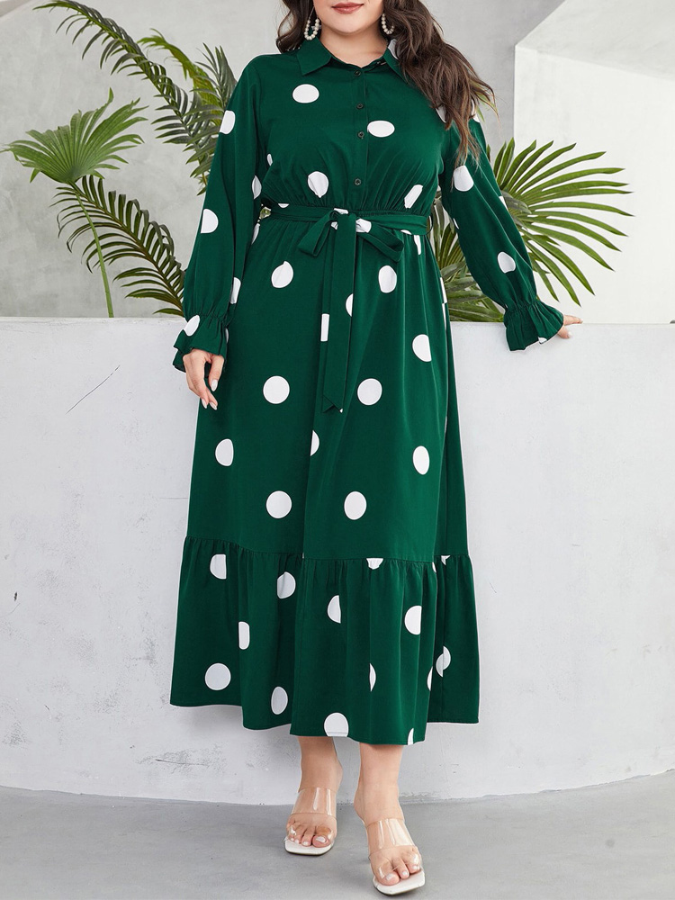GIBSIE Vestito Camicia a Pois  - Belted Shirt Dress recensione e prezzo