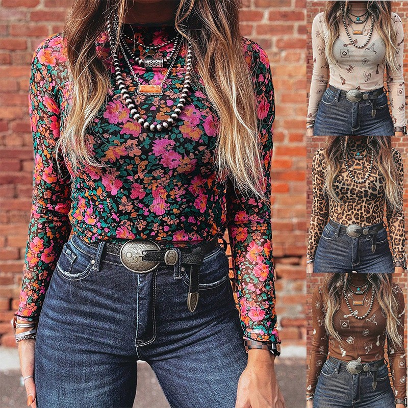 Maglietta a Collo Alto in Rete - Women Fashion Blouse recensione e prezzo