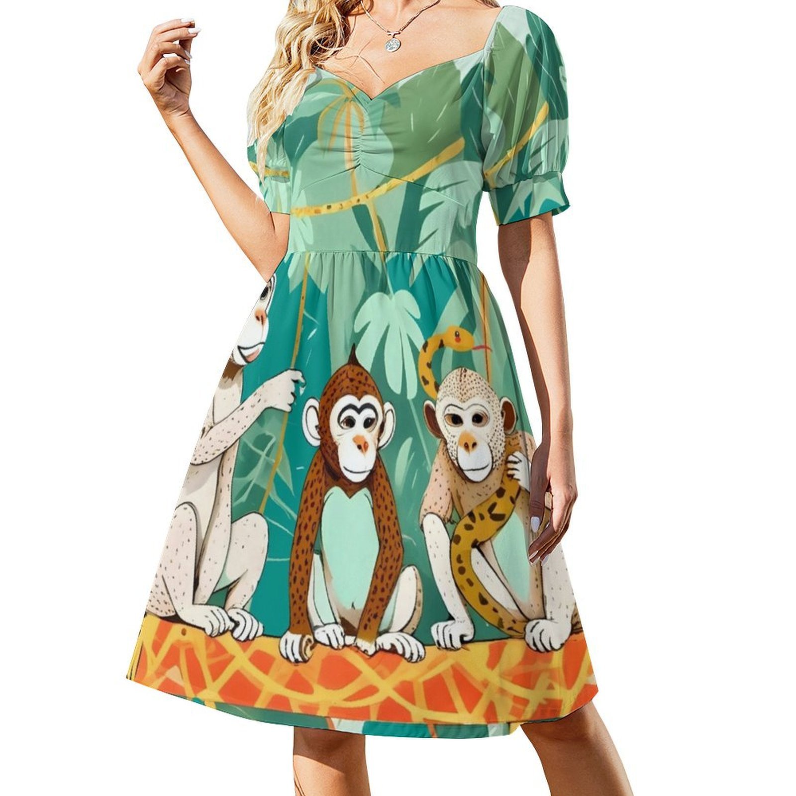 Gioca con la data Scimmie Giun - Smocked Dress Women recensione e prezzo