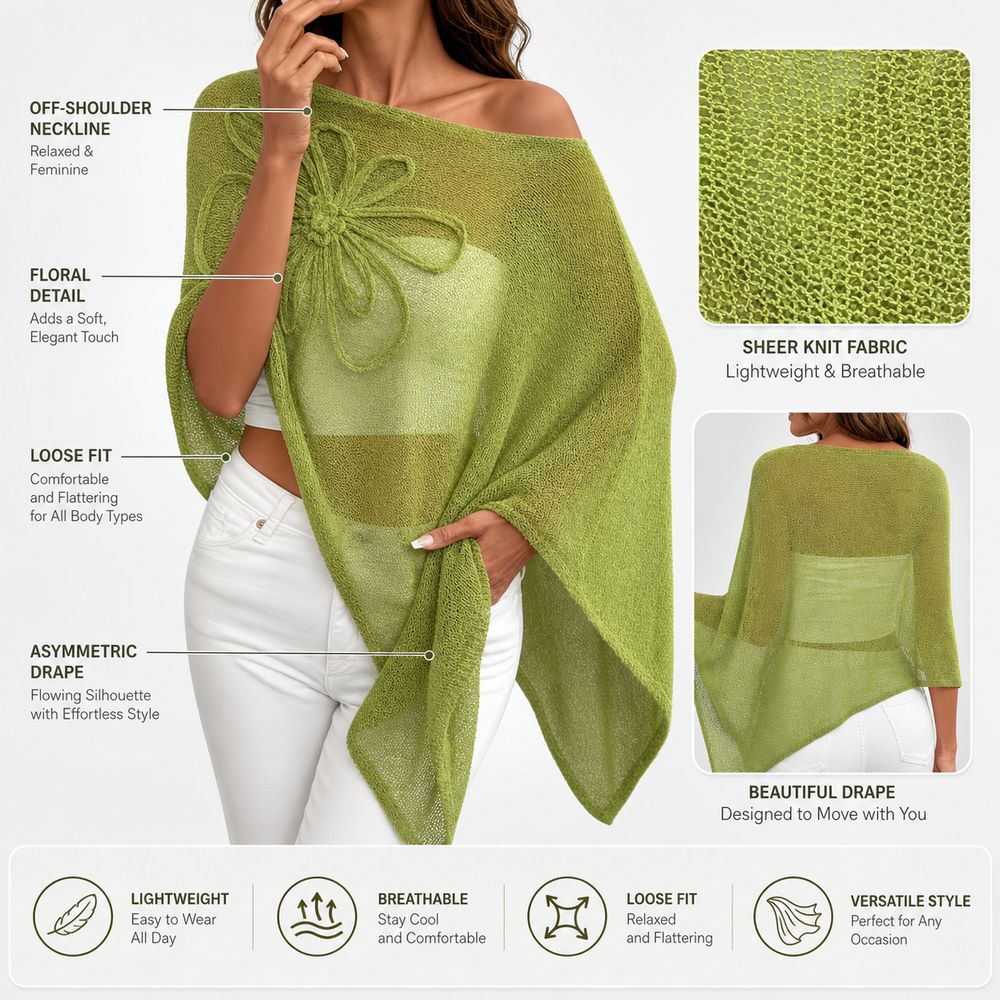 Elegante Top Poncho con Spalle - Asymmetric Top Women recensione e prezzo
